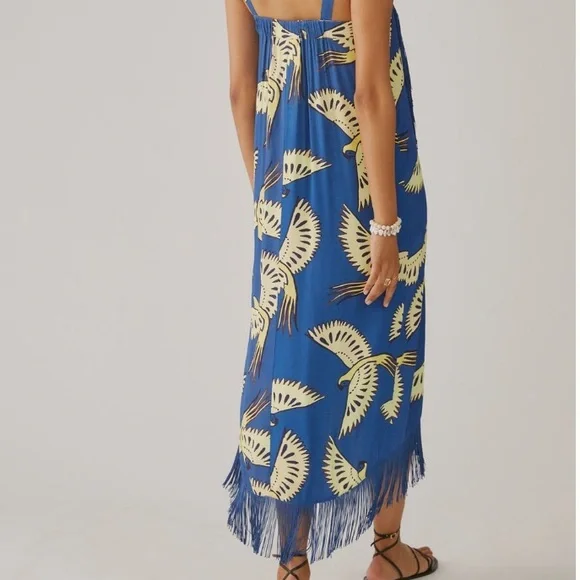 Farm Rio X Anthropologie Fringe Dress - Sz. L - Picture 8 of 16